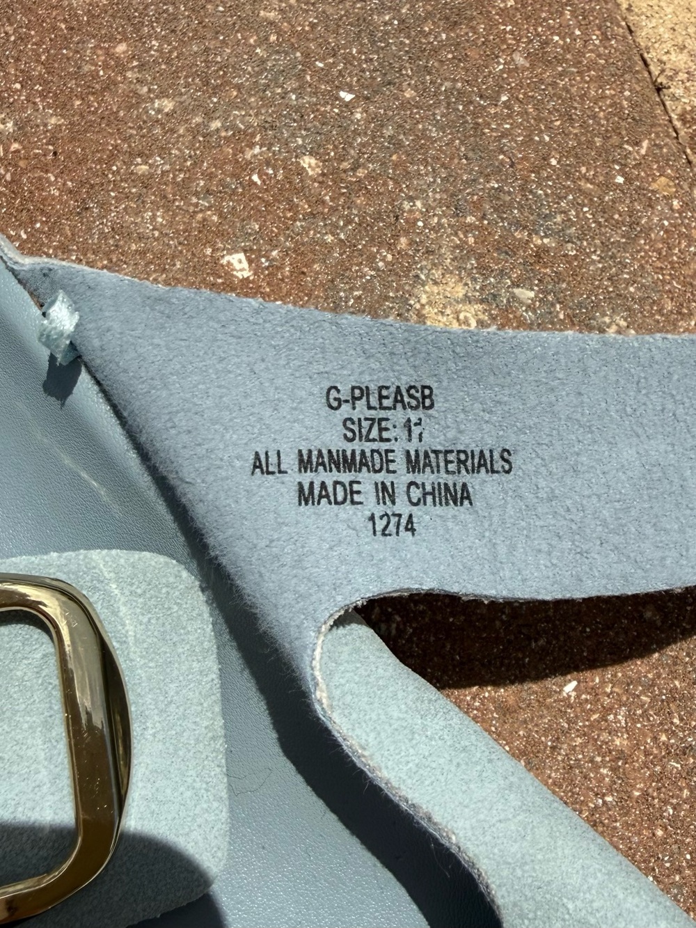 Madden Girl Powder Blue Double Buckle Slide Sandals - Picture 5 of 5